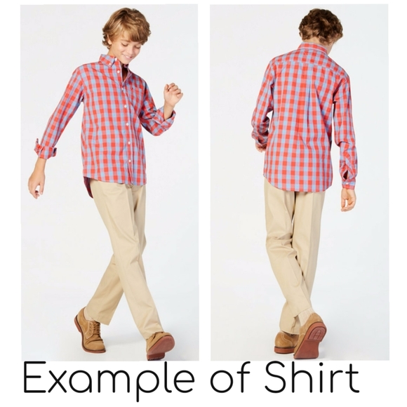 Tommy Hilfiger Mint Green & Navy Plaid Button-Up 100% Cotton Polo Big Boy Lg - Picture 2 of 10